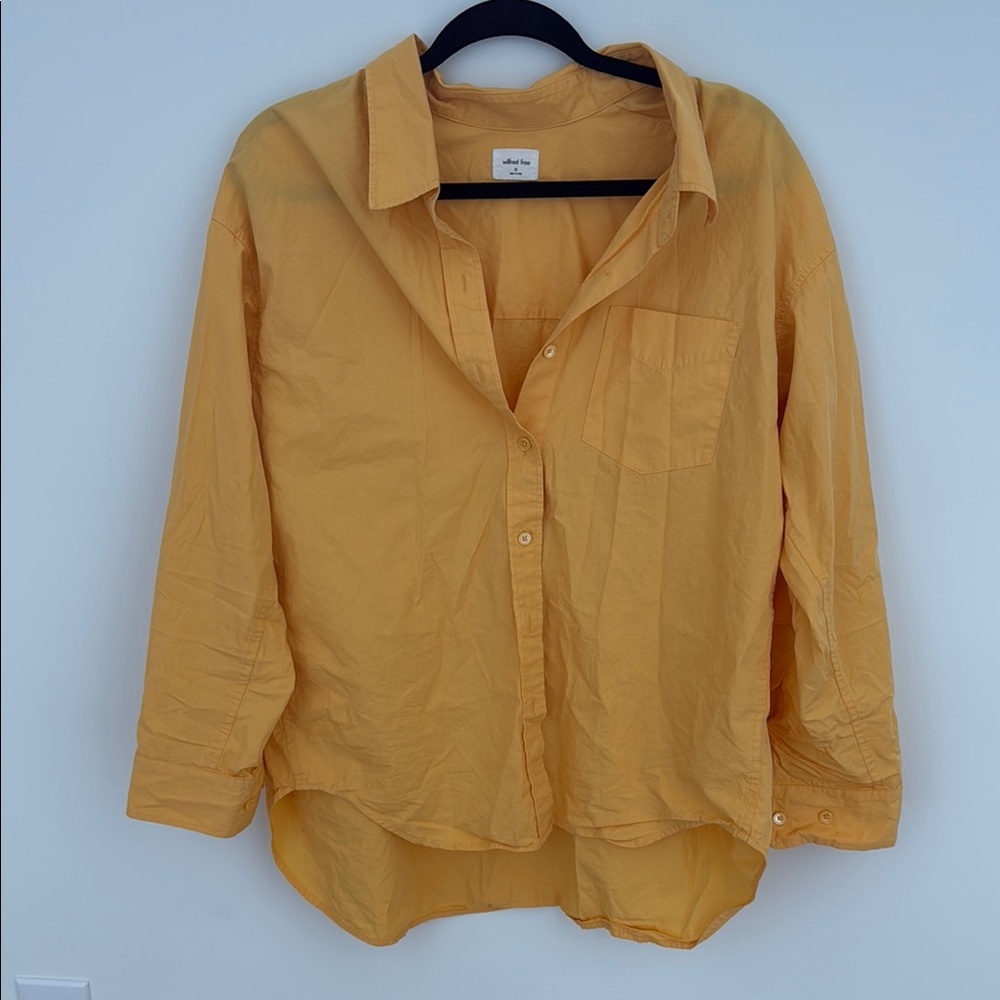 Yellow Button-Up Shirt